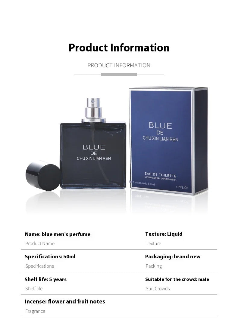 Brand Perfume Woody Men Perfume Spray Flirting Pheromone Long Lasting Sandalwood Ocean Light Fragrance Vibrant Gentleman Gift