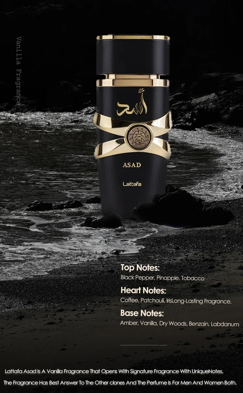 100ml Original Asad Men's Eau De Toilette High Quality Unisex Arabian Perfume Pheromone Arabic